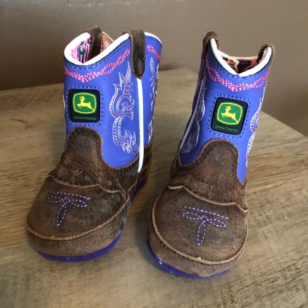 NWOT Baby Velcro John Deere Boots